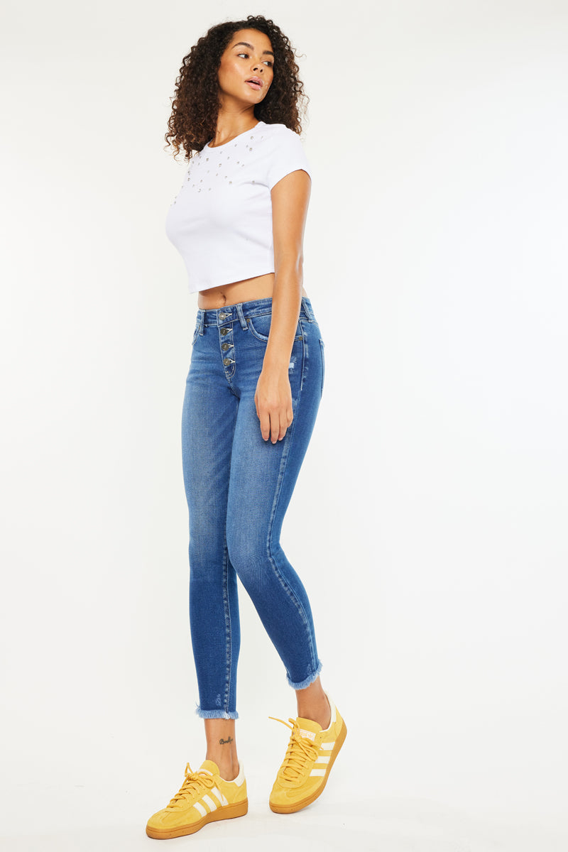 Kate Mid Rise Ankle Skinny Jeans - Official Kancan USA