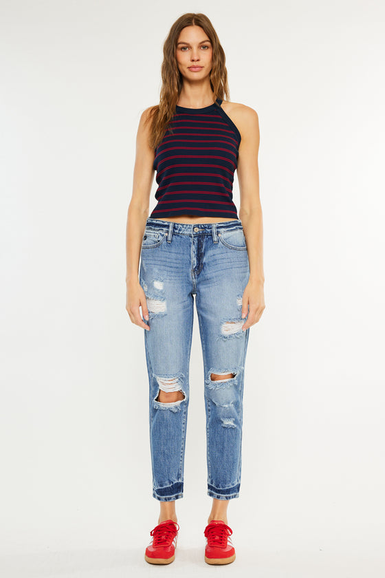 Artemis High Rise Boyfriend Jeans - Official Kancan USA