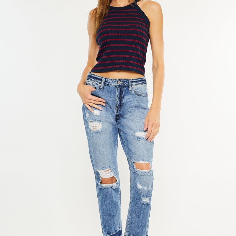 Artemis High Rise Boyfriend Jeans - Official Kancan USA