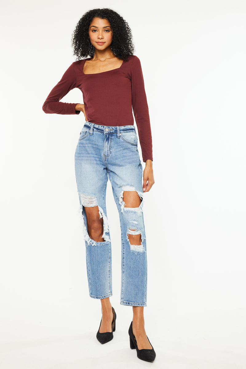 Bonnie High Rise Boyfriend Jeans - Official Kancan USA