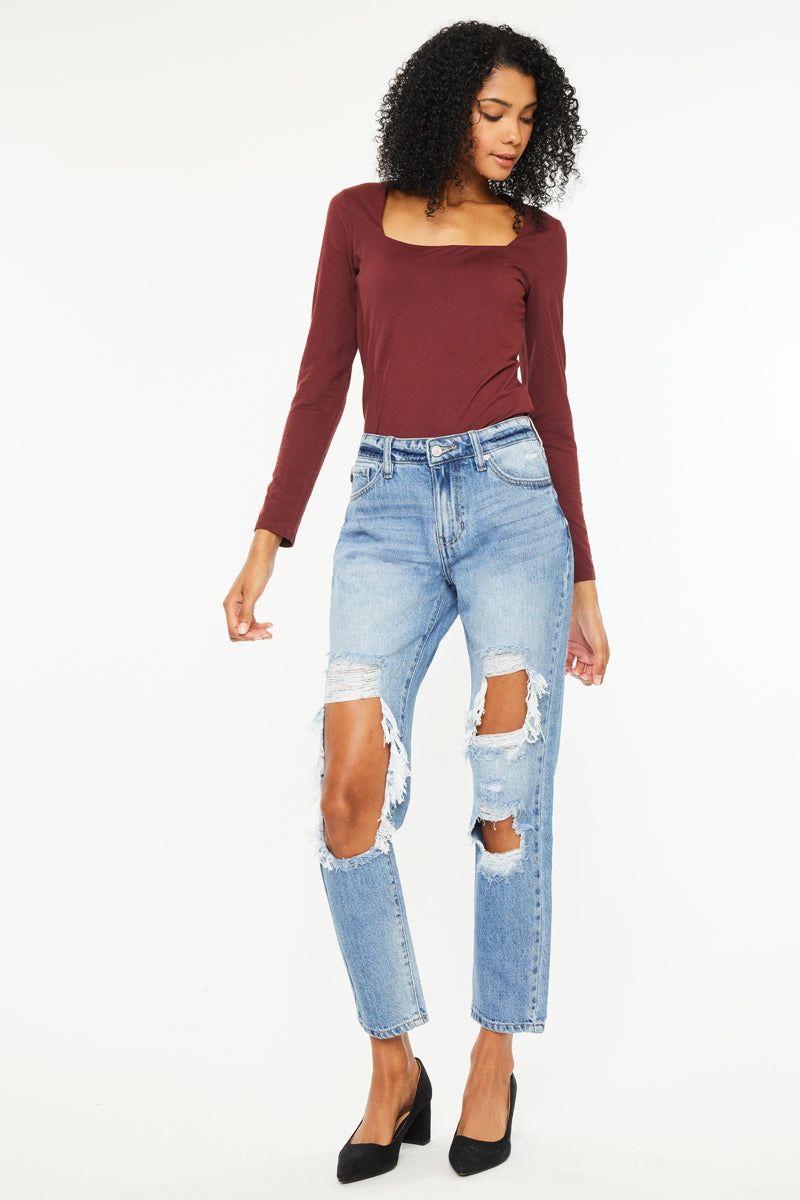 Bonnie High Rise Boyfriend Jeans - Official Kancan USA