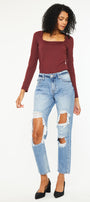 Bonnie High Rise Boyfriend Jeans - Official Kancan USA