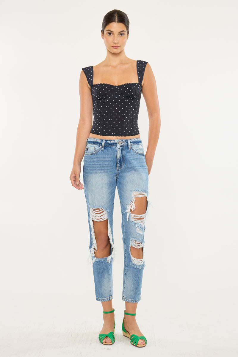 Bonnie High Rise Boyfriend Jeans - Official Kancan USA