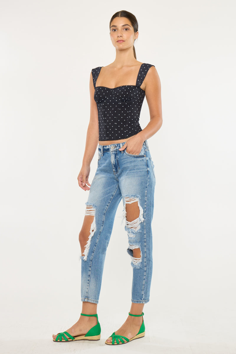 Bonnie High Rise Boyfriend Jeans - Official Kancan USA