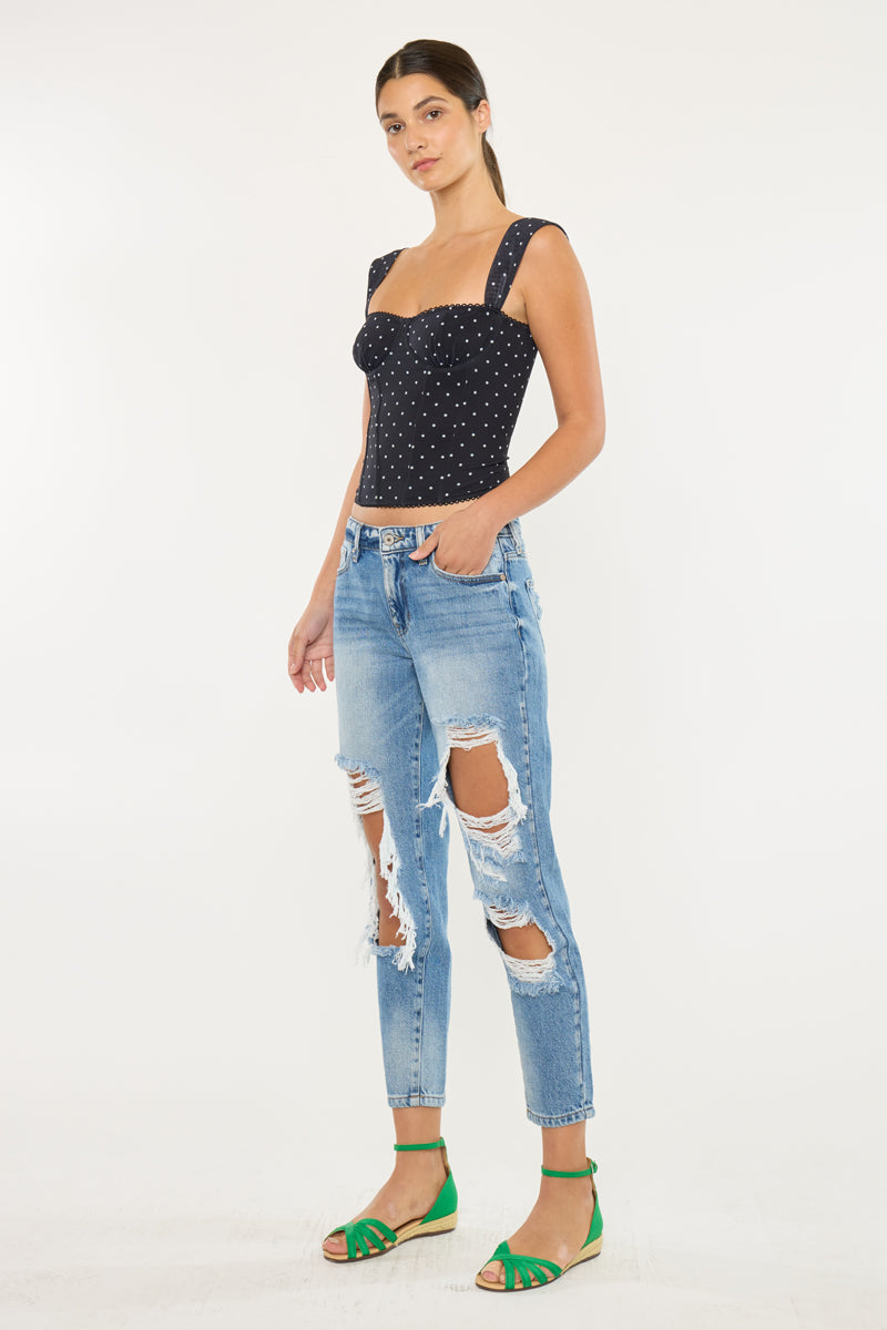 Bonnie High Rise Boyfriend Jeans - Official Kancan USA