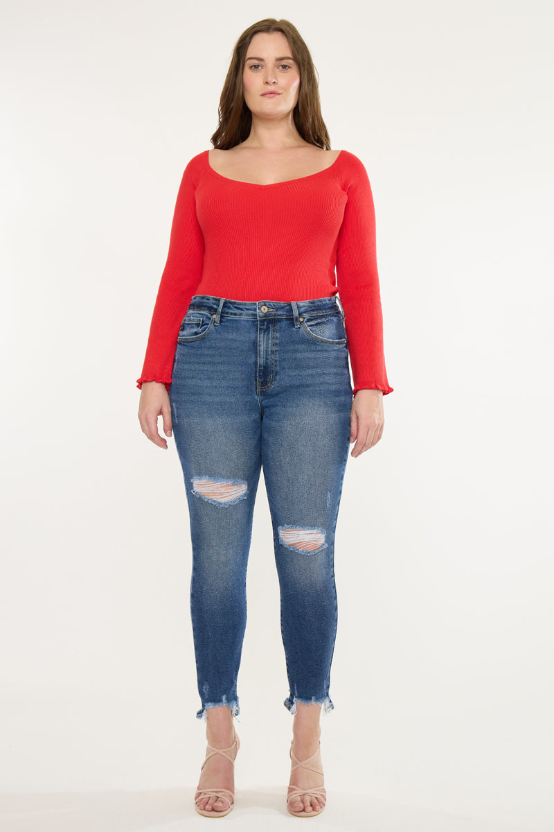 Bunny High Rise Ankle Skinny (Plus Size)