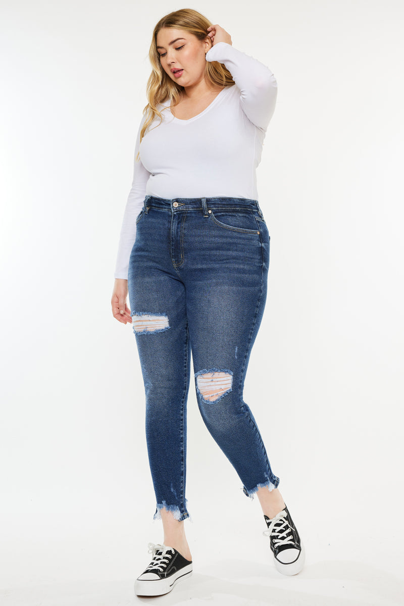 Bunny High Rise Ankle Skinny (Plus Size) - Official Kancan USA