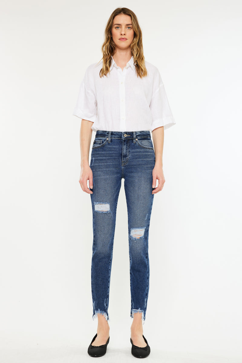 Declan High Rise Ankle Skinny Jeans - Official Kancan USA