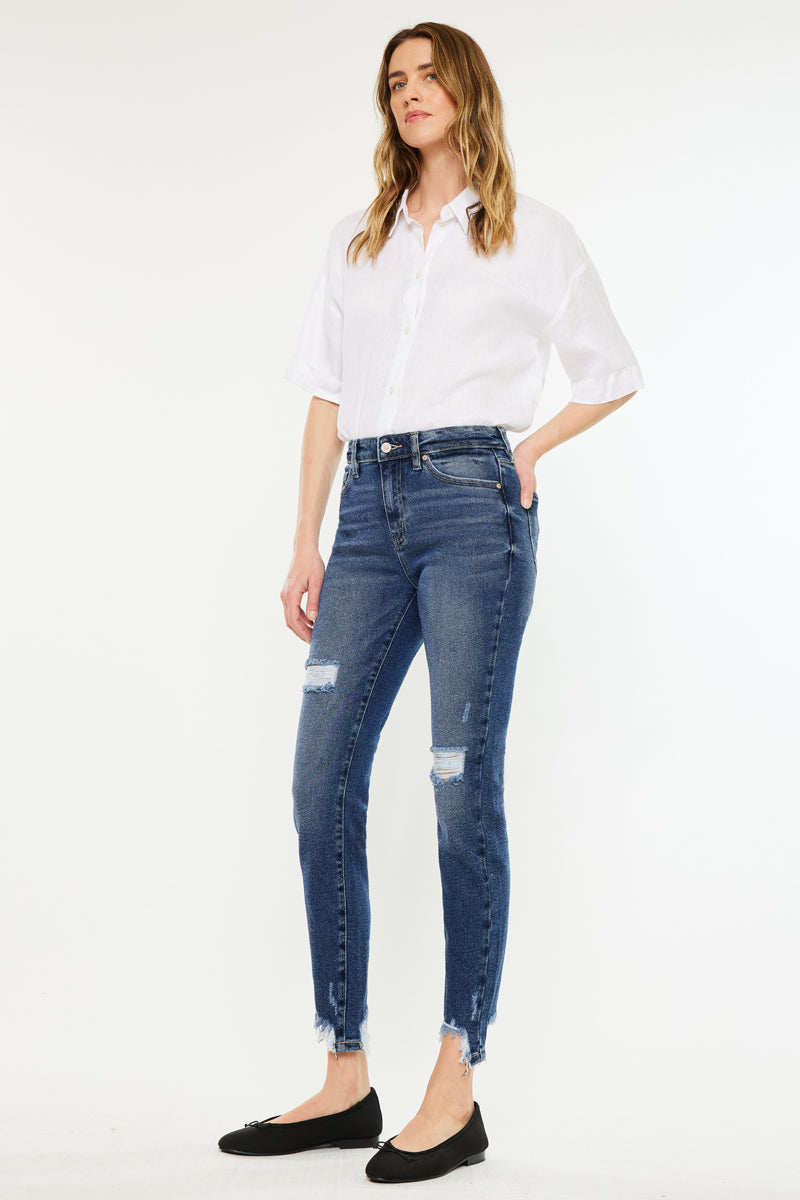 Declan High Rise Ankle Skinny Jeans - Official Kancan USA