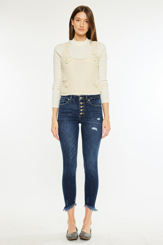 Winston High Rise Cropped Skinny Jeans - Official Kancan USA