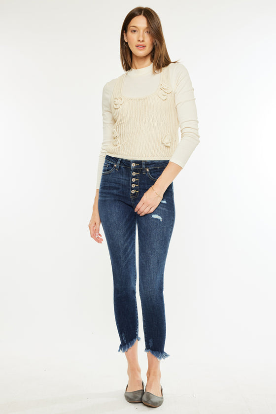 Winston High Rise Cropped Skinny Jeans - Official Kancan USA