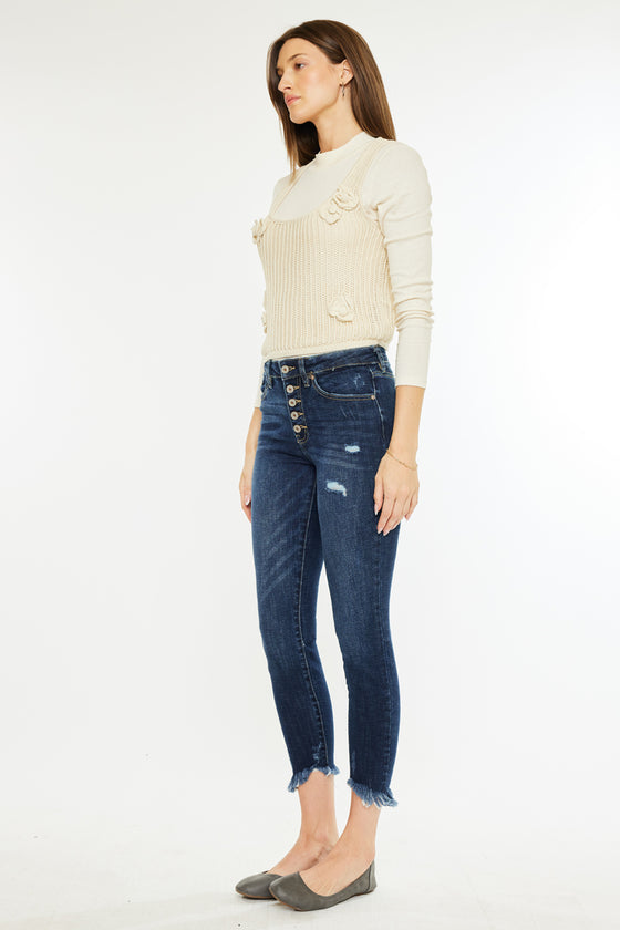 Winston High Rise Cropped Skinny Jeans - Official Kancan USA
