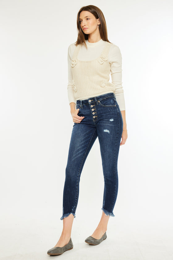Winston High Rise Cropped Skinny Jeans - Official Kancan USA