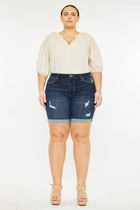 Shelby Mid Rise Bermuda Shorts (Plus Size) - Official Kancan USA