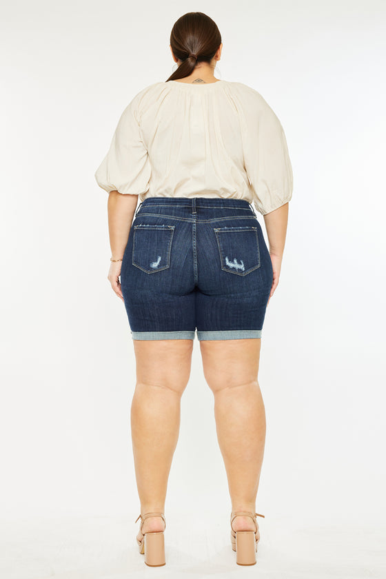 Shelby Mid Rise Bermuda Shorts (Plus Size) - Official Kancan USA