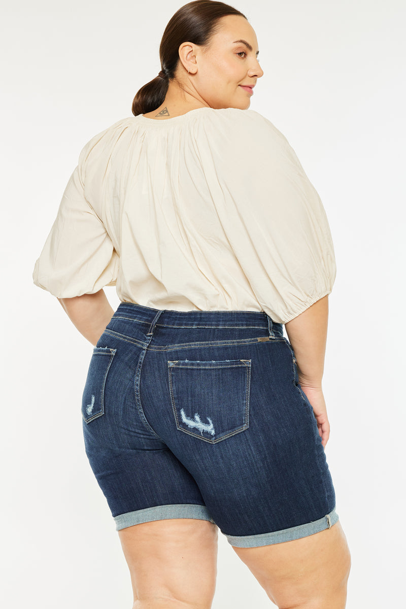 Shelby Mid Rise Bermuda Shorts (Plus Size) - Official Kancan USA