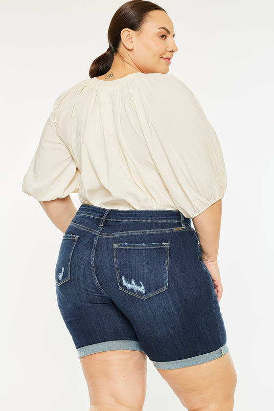 Shelby Mid Rise Bermuda Shorts (Plus Size) - Official Kancan USA