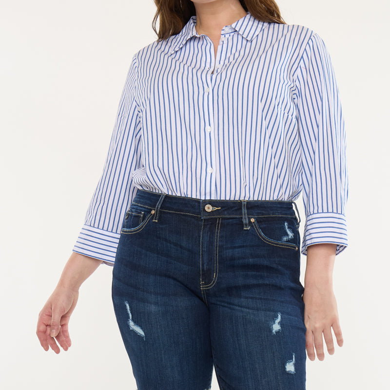 Shelby Mid Rise Bermuda Shorts (Plus Size)