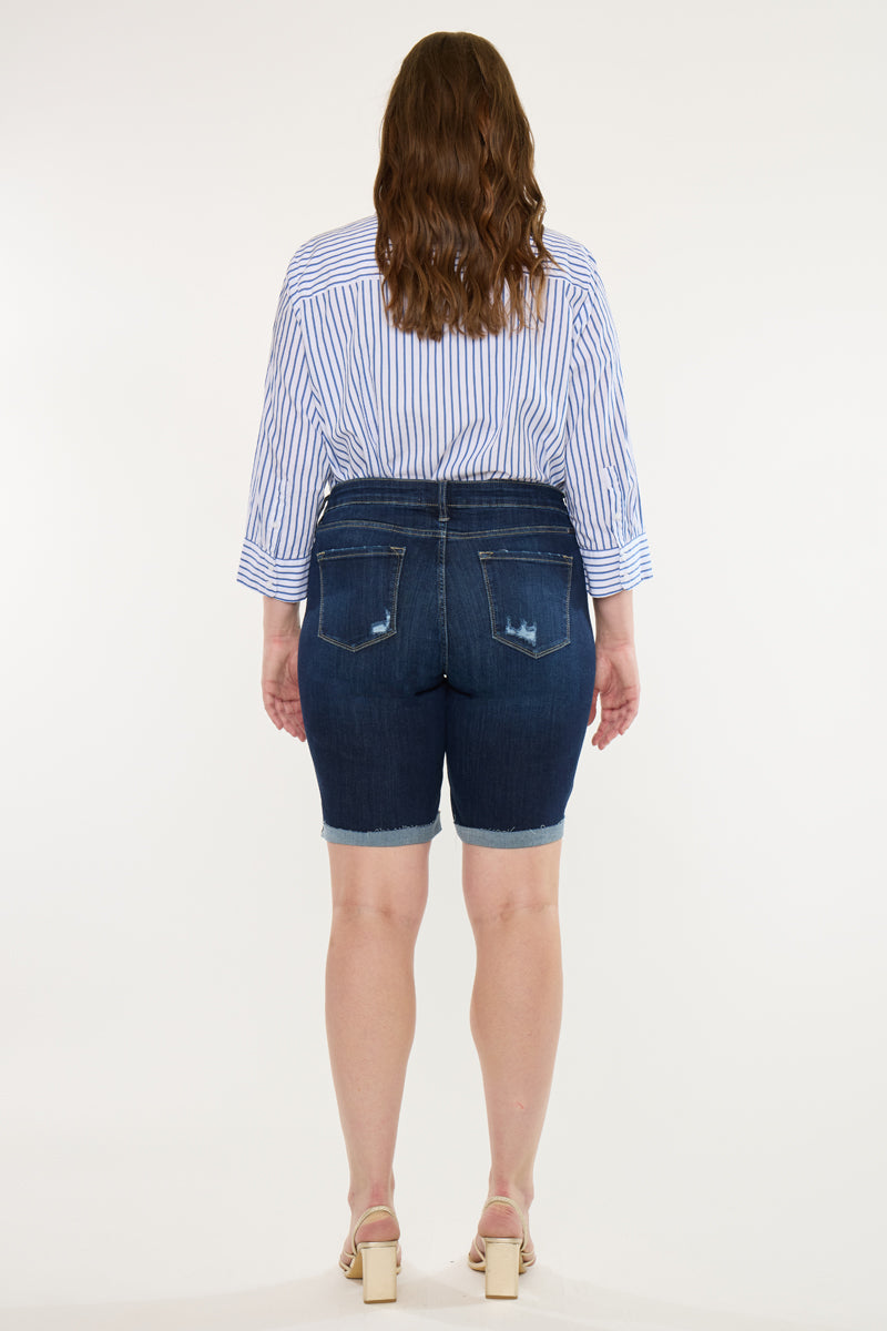 Shelby Mid Rise Bermuda Shorts (Plus Size)