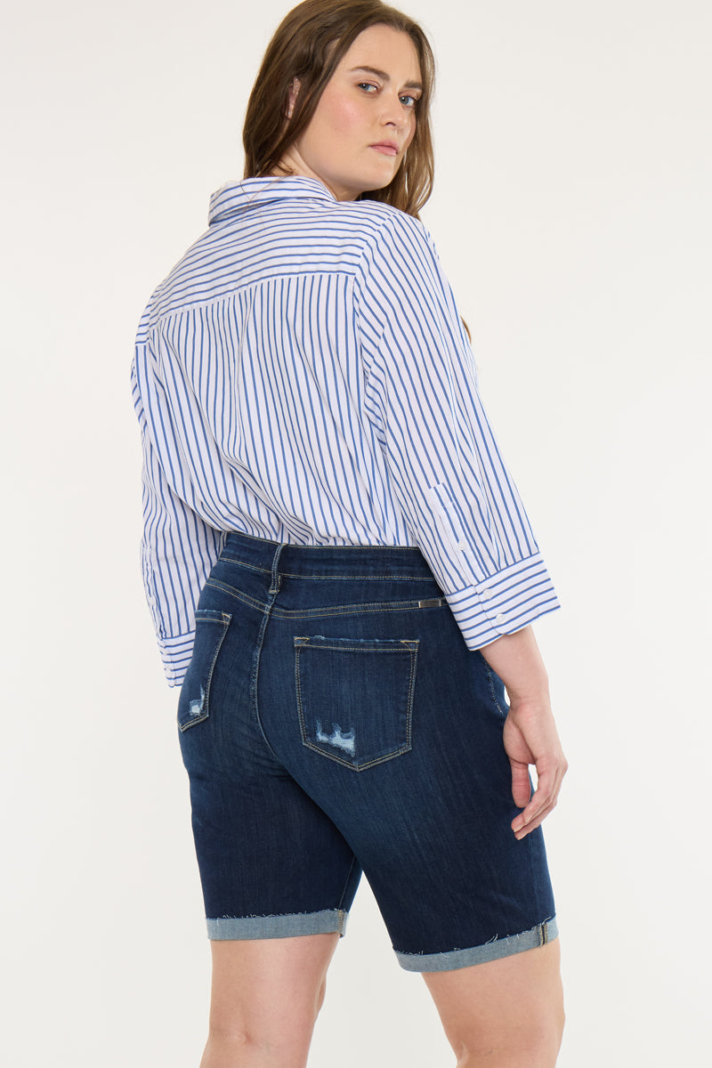 Shelby Mid Rise Bermuda Shorts (Plus Size)