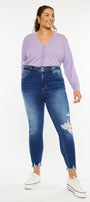 Haydee High Rise Ankle Skinny Jeans (Plus Size) - Official Kancan USA