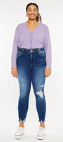 Haydee High Rise Ankle Skinny Jeans (Plus Size) - Official Kancan USA