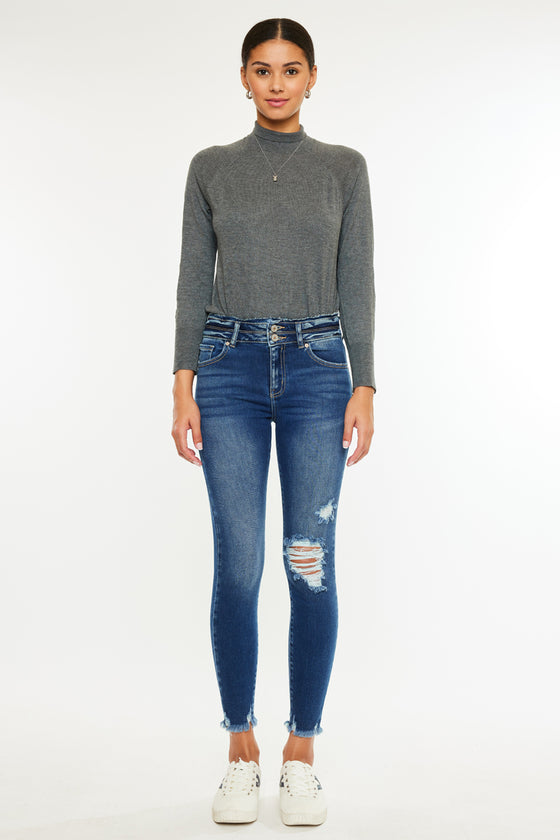 Gloria High Rise Ankle Skinny Jeans - Official Kancan USA