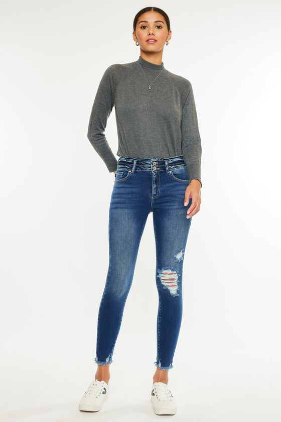 Gloria High Rise Ankle Skinny Jeans - Official Kancan USA