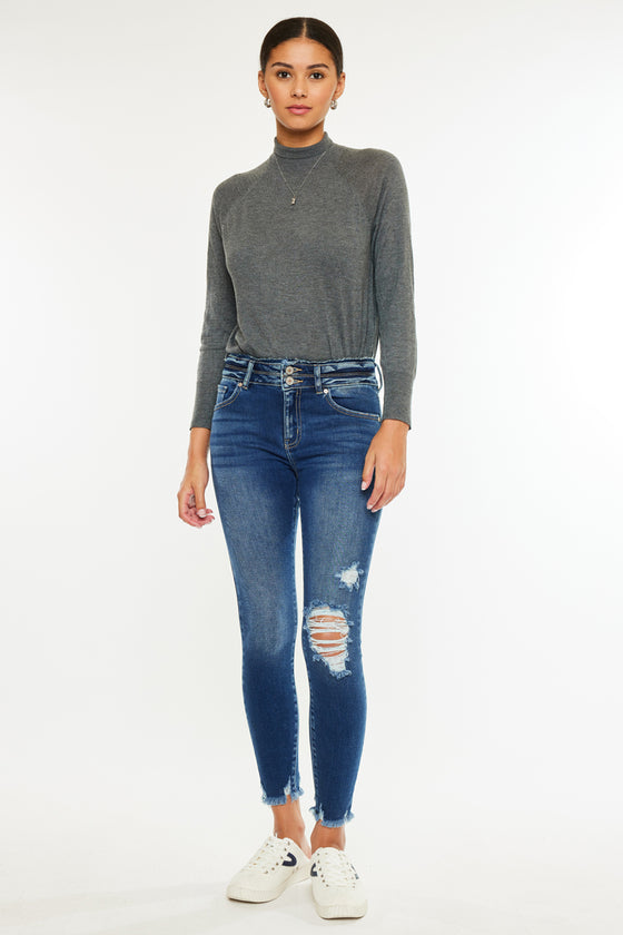 Gloria High Rise Ankle Skinny Jeans - Official Kancan USA