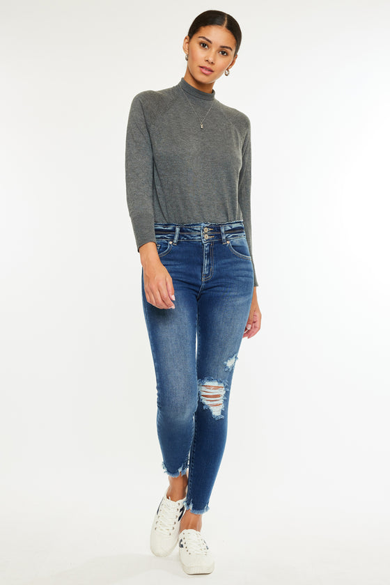 Gloria High Rise Ankle Skinny Jeans - Official Kancan USA
