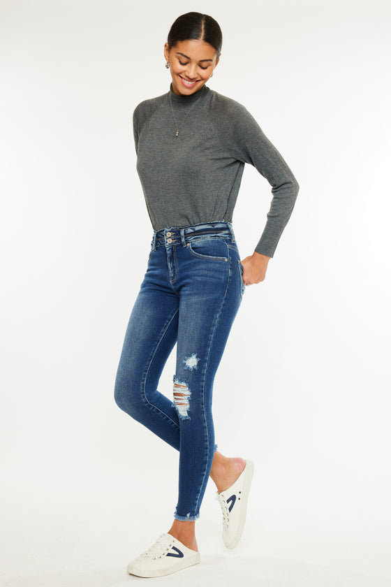 Gloria High Rise Ankle Skinny Jeans - Official Kancan USA