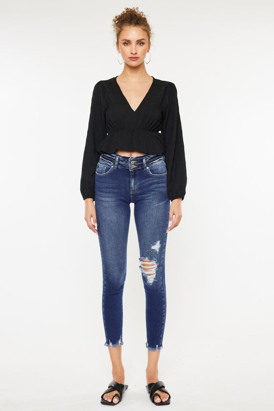 Gloria High Rise Ankle Skinny Jeans - Official Kancan USA