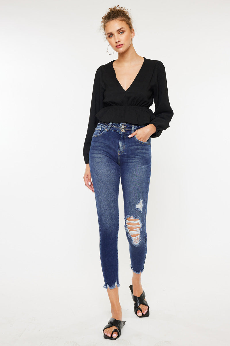 Gloria High Rise Ankle Skinny Jeans - Official Kancan USA
