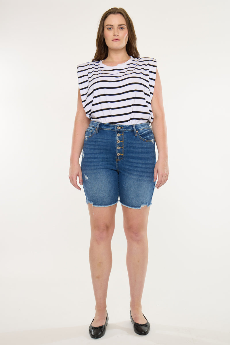 Tammy Ultra High Rise Bermuda Shorts (Plus Size)