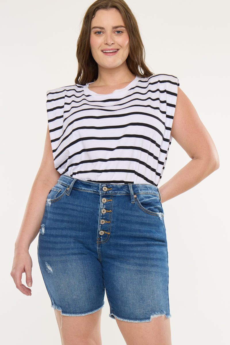 Tammy Ultra High Rise Bermuda Shorts (Plus Size)