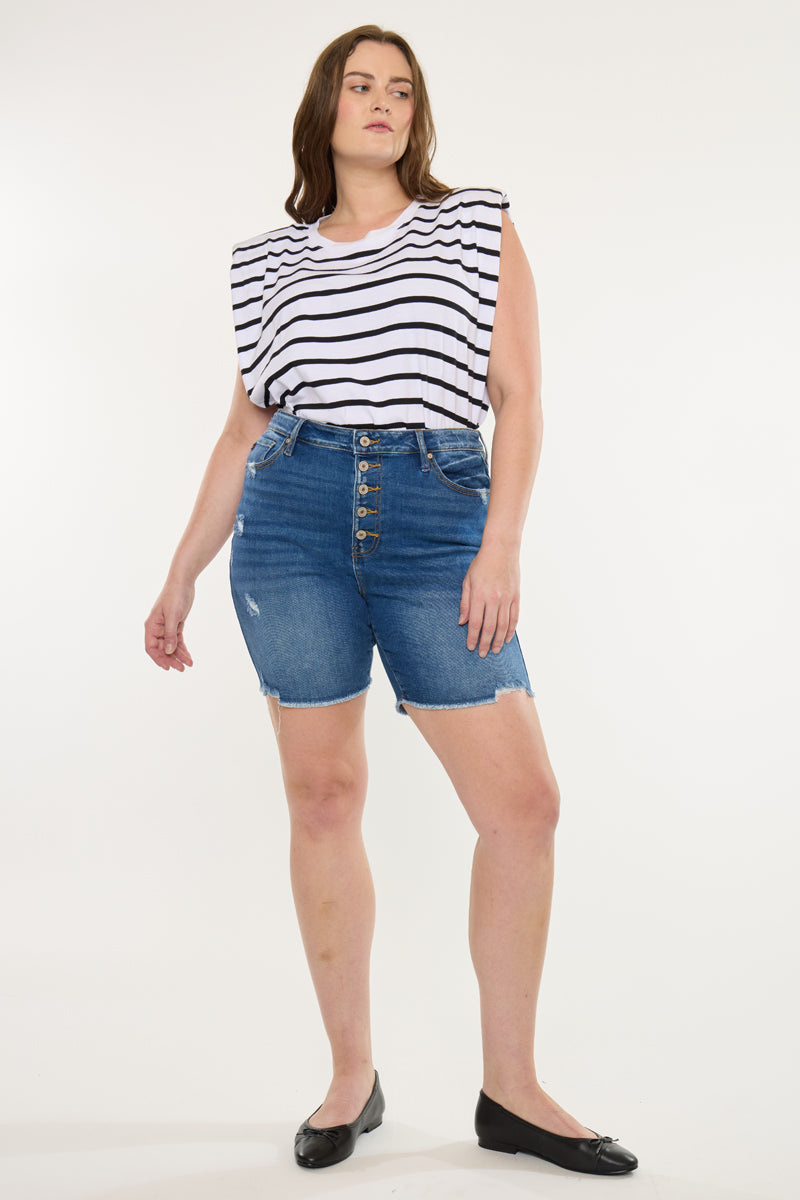 Tammy Ultra High Rise Bermuda Shorts (Plus Size)