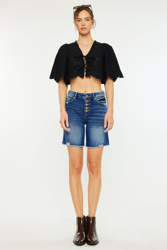 Sandy High Rise Bermuda Shorts - Official Kancan USA