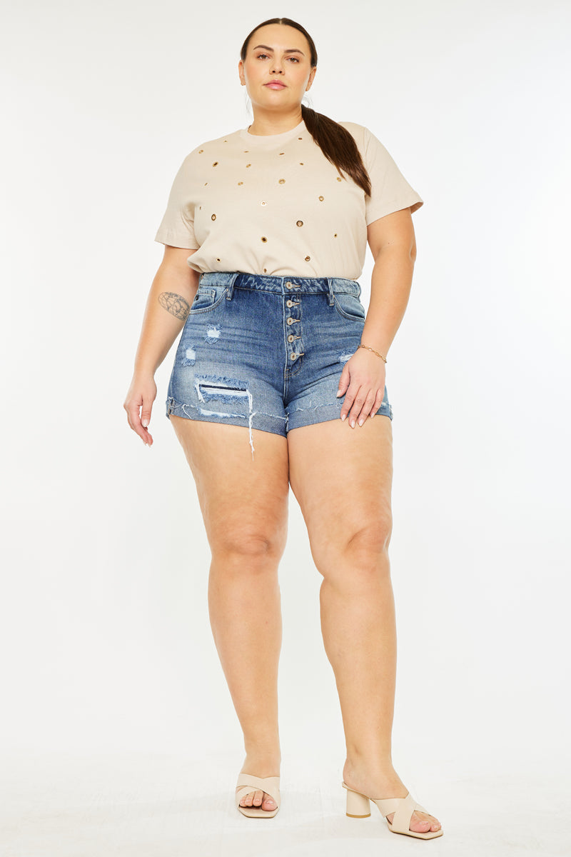 Lyric Ultra High Rise Shorts (Plus Size) - Official Kancan USA