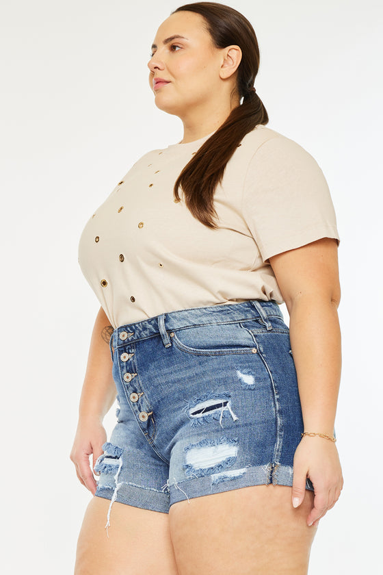 Lyric Ultra High Rise Shorts (Plus Size) - Official Kancan USA