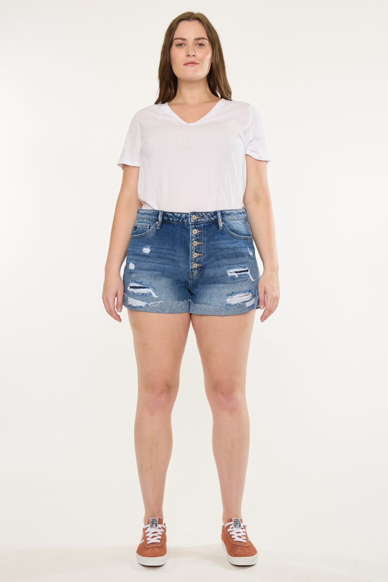 Lyric Ultra High Rise Shorts (Plus Size) – Kancan USA