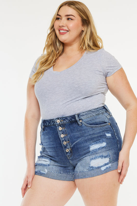 Lyric Ultra High Rise Shorts (Plus Size) - Official Kancan USA