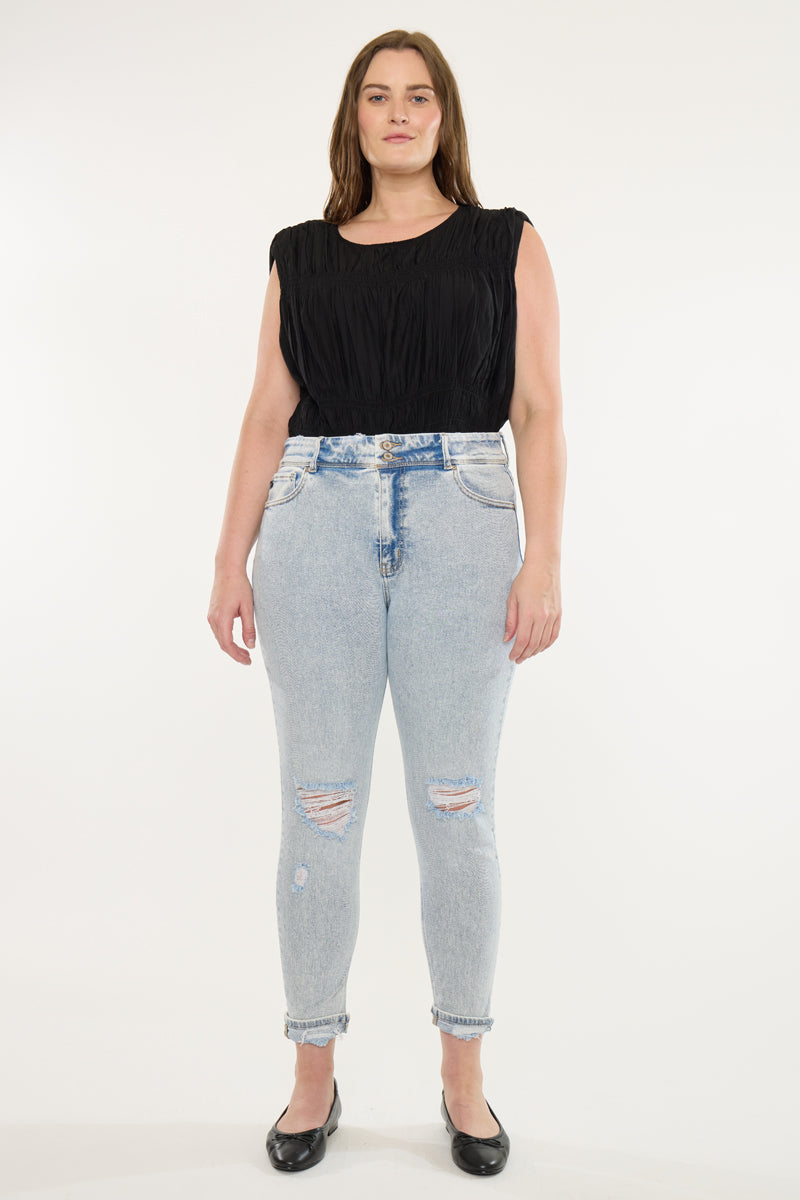 Kendall High Rise Ankle Skinny Jeans (Plus Size)