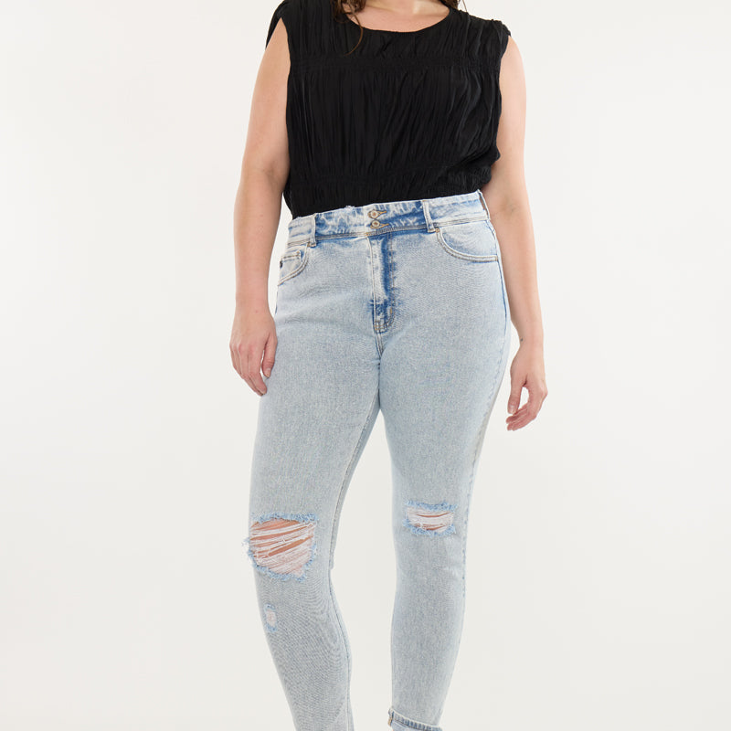 Kendall High Rise Ankle Skinny Jeans (Plus Size)