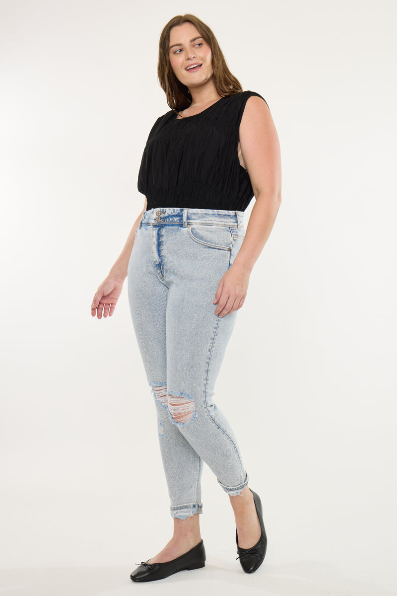 Kendall High Rise Ankle Skinny Jeans (Plus Size)