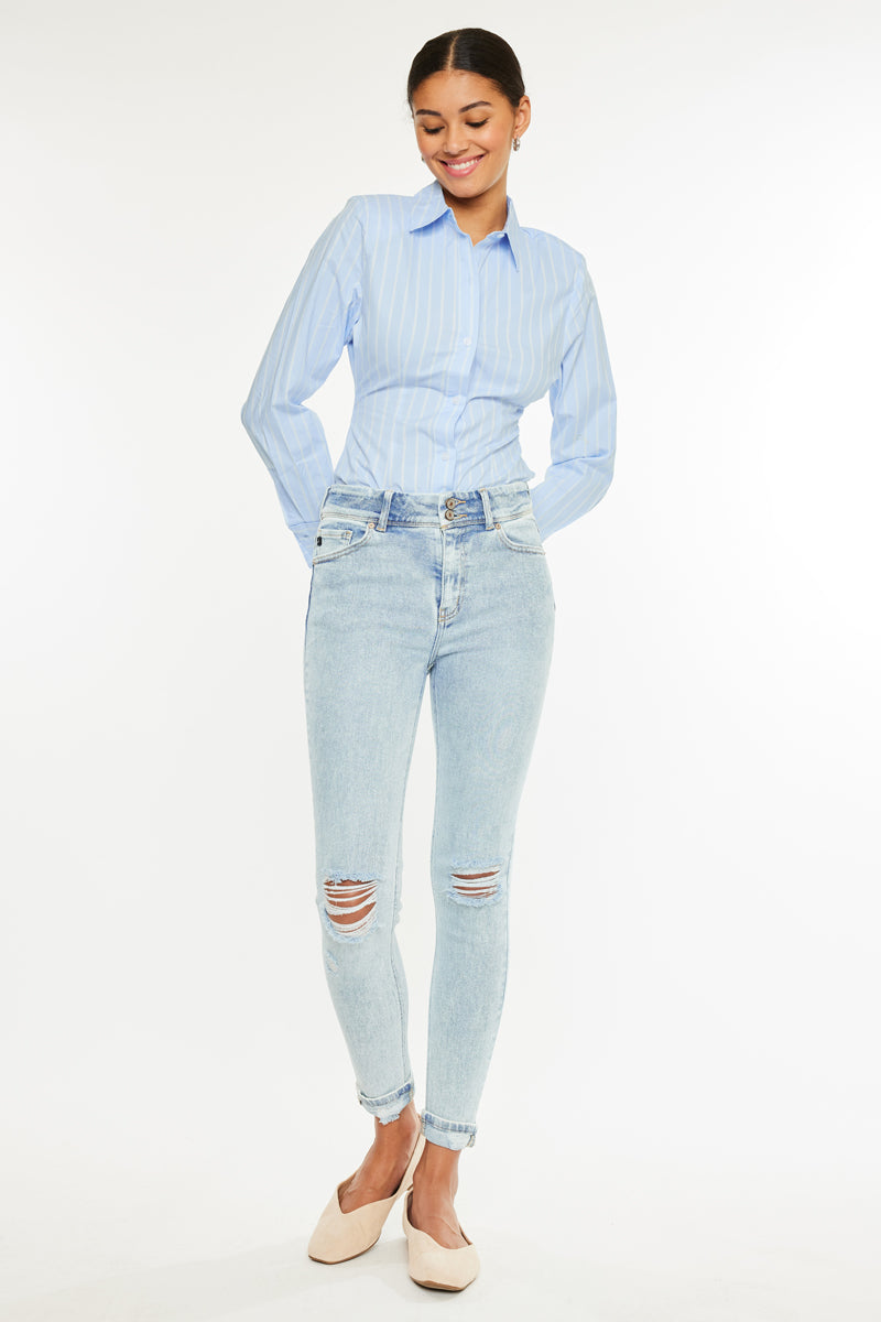 Kendall High Rise Ankle Skinny Jeans - Official Kancan USA
