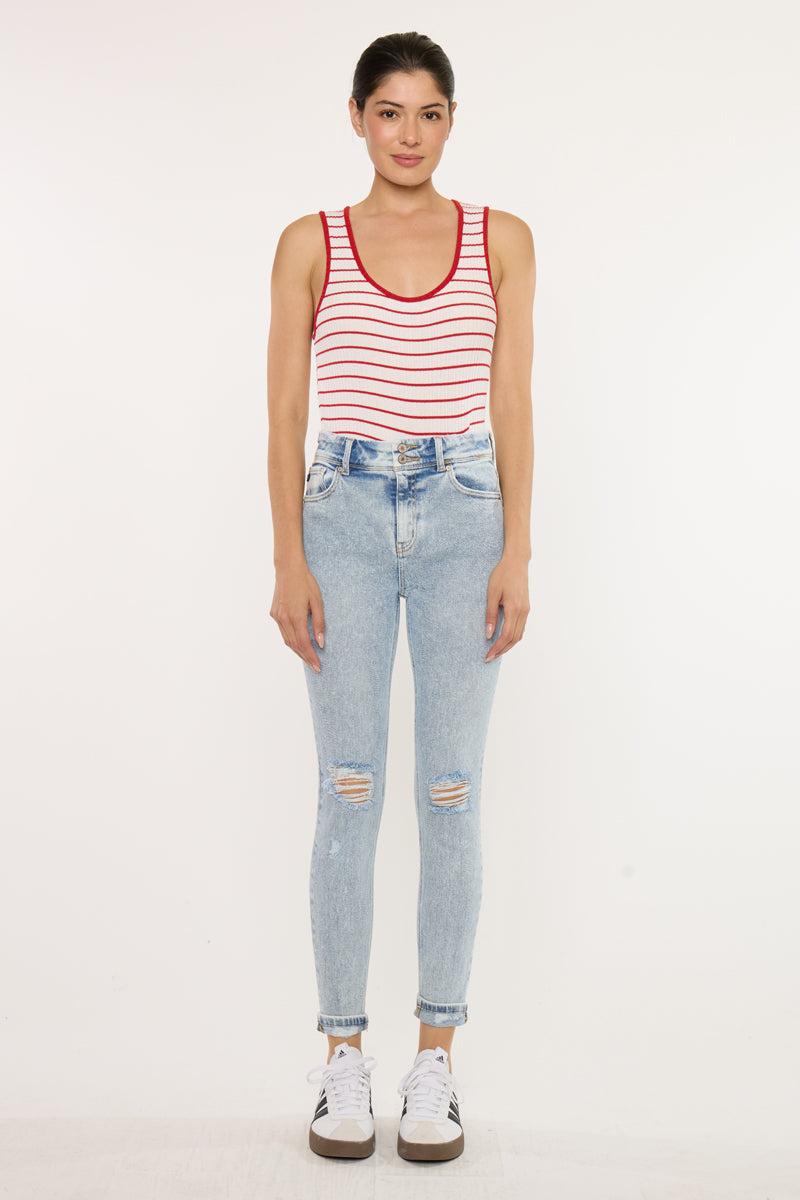 Kendall High Rise Ankle Skinny Jeans