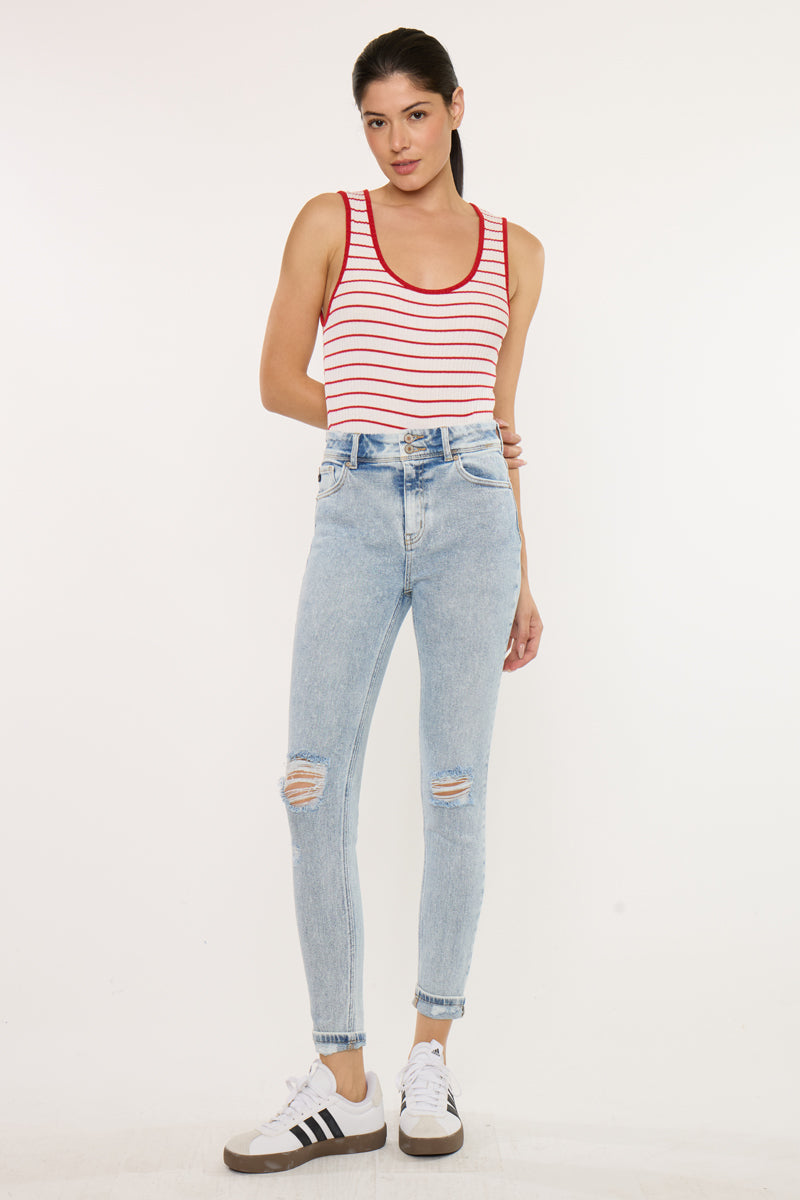 Kendall High Rise Ankle Skinny Jeans