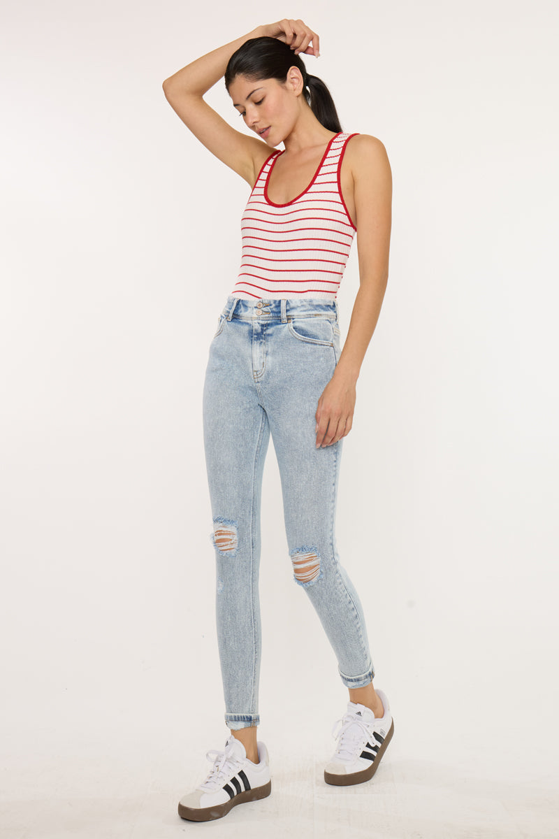 Kendall High Rise Ankle Skinny Jeans