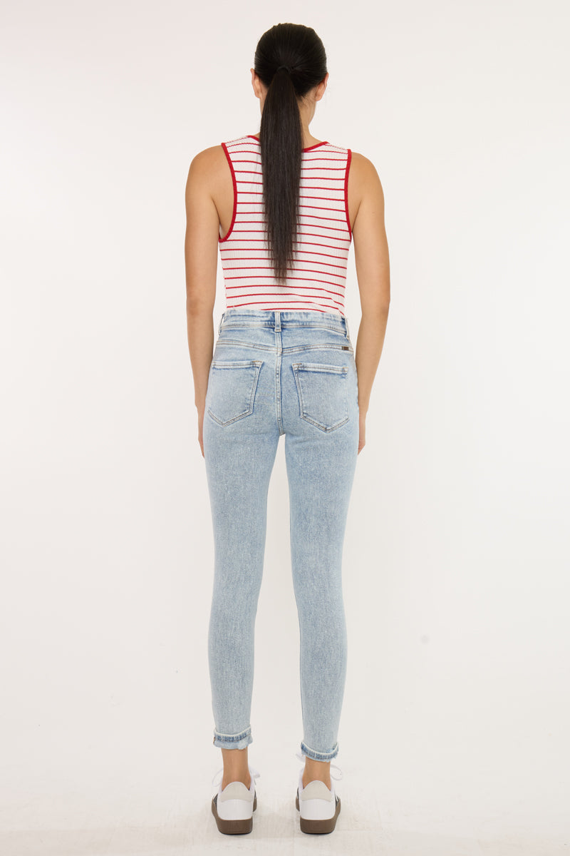 Kendall High Rise Ankle Skinny – Kancan USA
