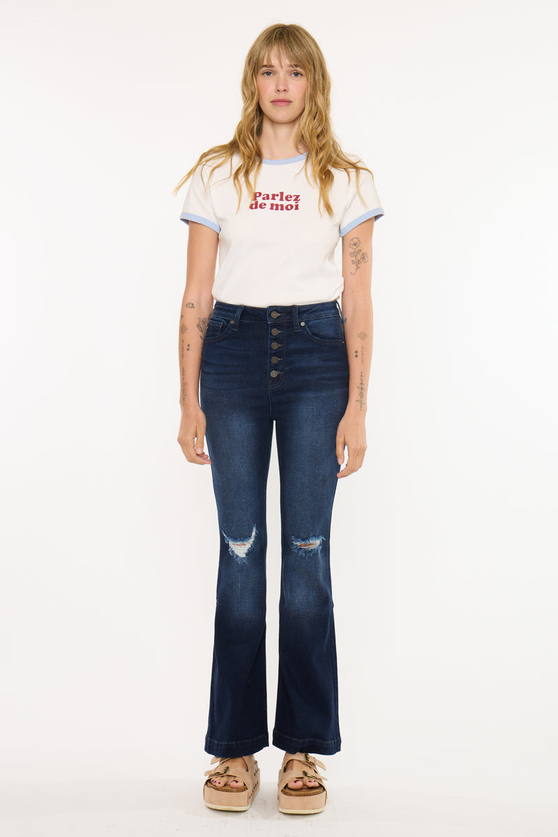 Dixie Ultra High Rise Flare (Petite) – Kancan USA